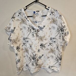 Yuvita Linen Blouse, Size Large